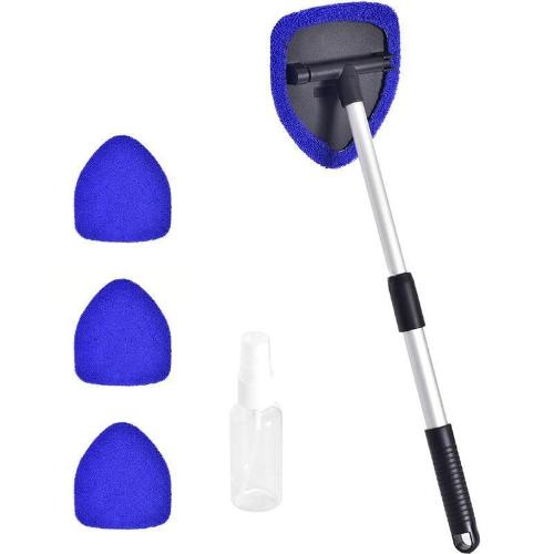 Blue Set(Pentagonal telescopic rod + 4 grey cloth covers + spray bottle)