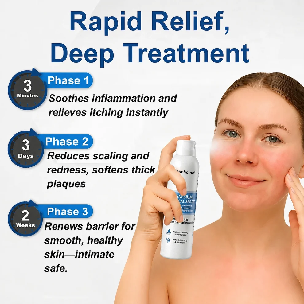 ✨Clenohome® Magnesium Botanical Spray – Advanced Skin Recovery for Psoriasis & Eczema | Rapid Soothing, Steroid-Free