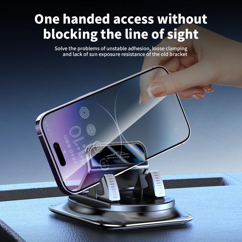 360° Rotatable Car Phone Mount | Ultra Stable, One-Hand Operation