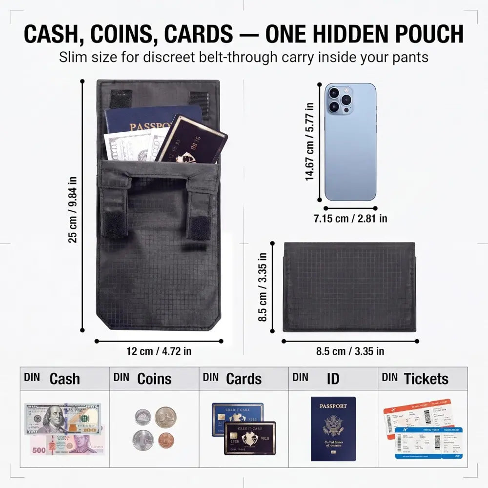 Anti-Theft Passport Pouch