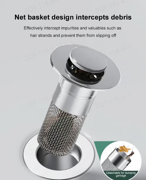Last Day Promotion 49% OFF🏆Pop Up Sink Drain Strainer--Removes odors and prevents blockages