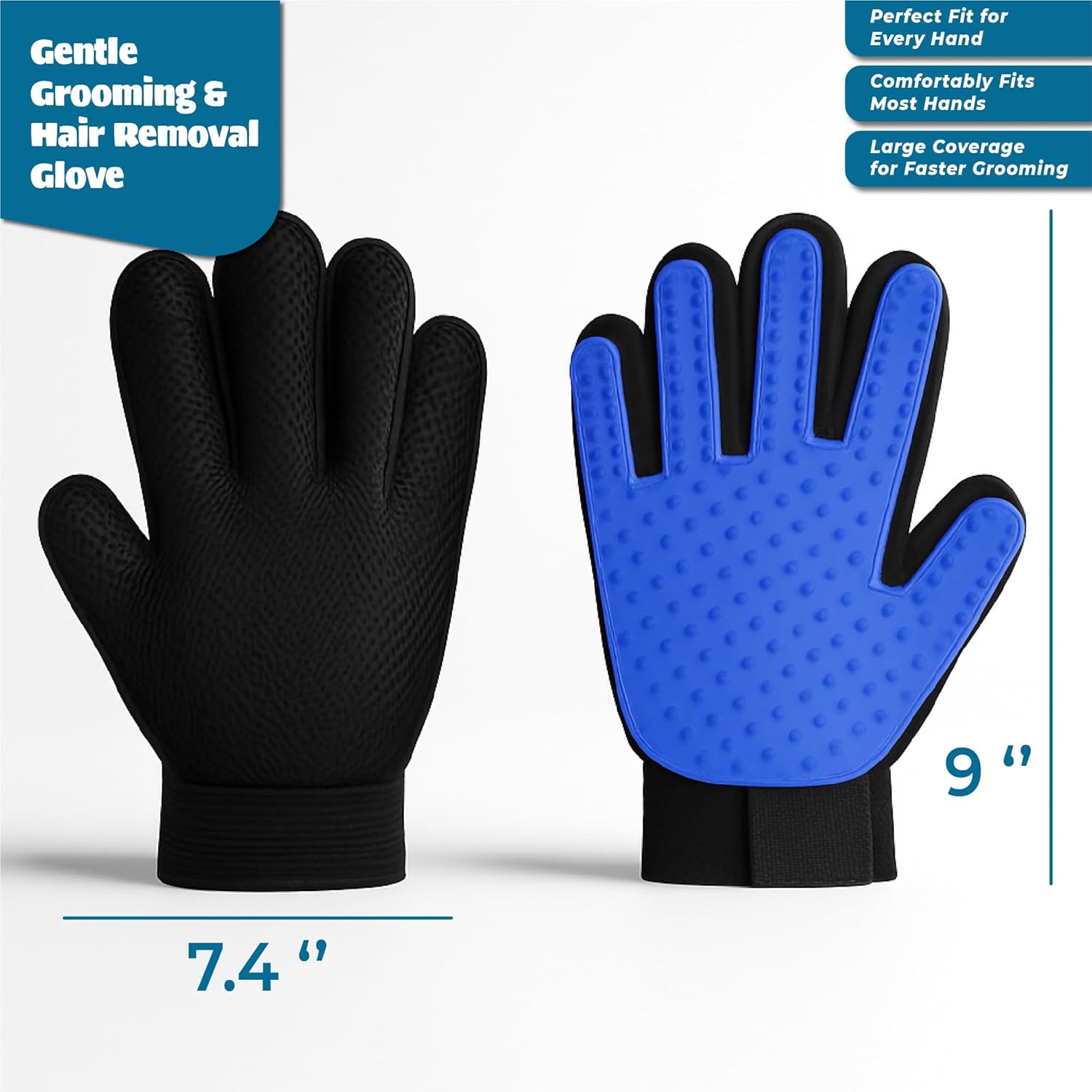 Blue gloves [for both hands] - 2 pairs in total