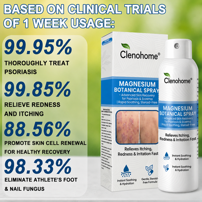 ✨Clenohome® Magnesium Botanical Spray – Advanced Skin Recovery for Psoriasis & Eczema | Rapid Soothing, Steroid-Free