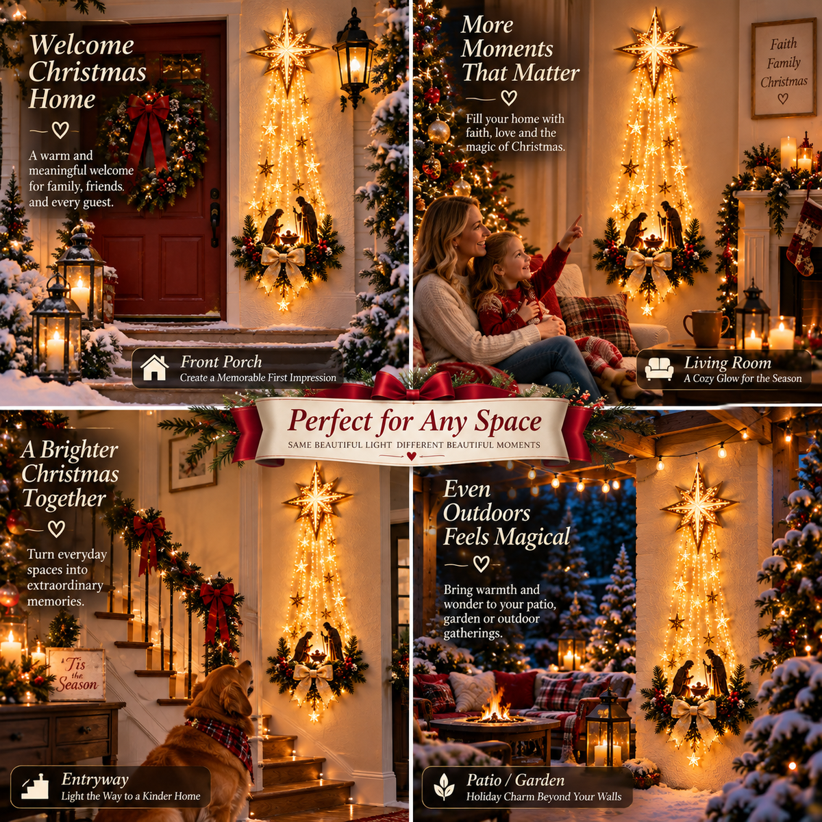 ✨Last Day 90% OFF✨✝️ – Lighted Nativity Wall Decor
