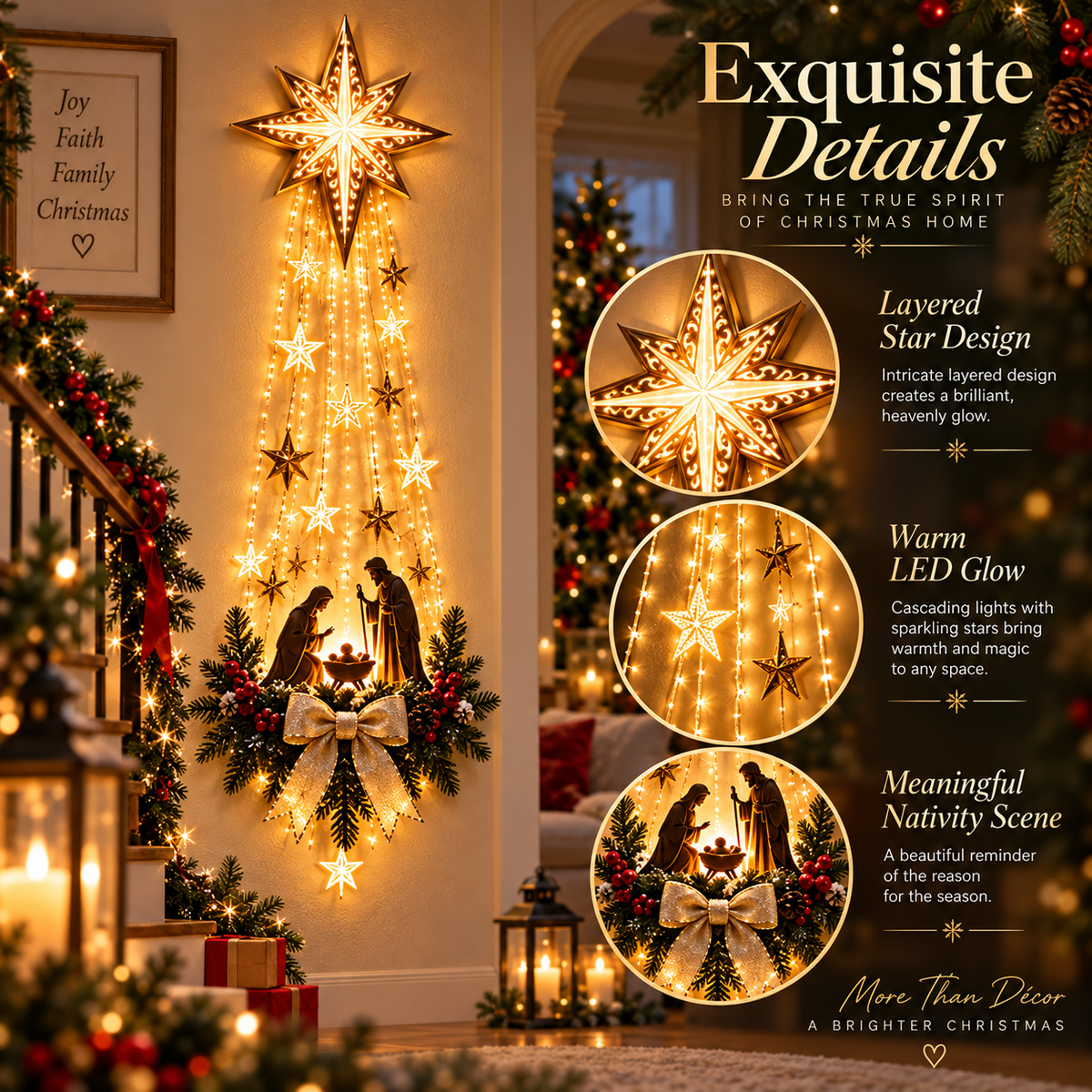 ✨Last Day 90% OFF✨✝️ – Lighted Nativity Wall Decor