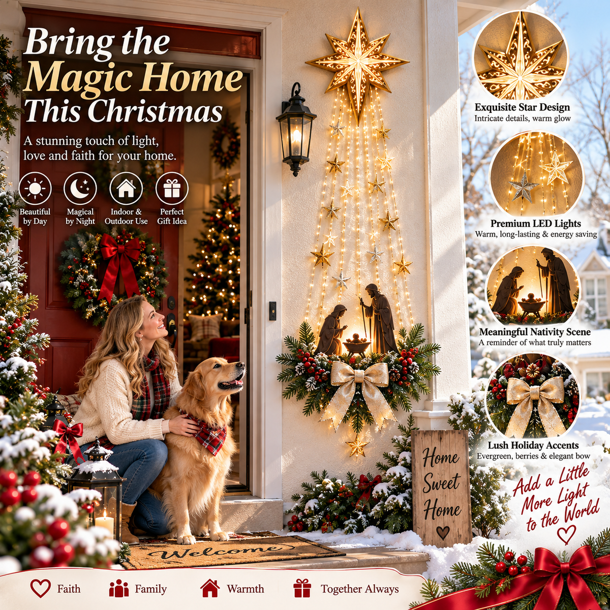 ✨Last Day 90% OFF✨✝️ – Lighted Nativity Wall Decor