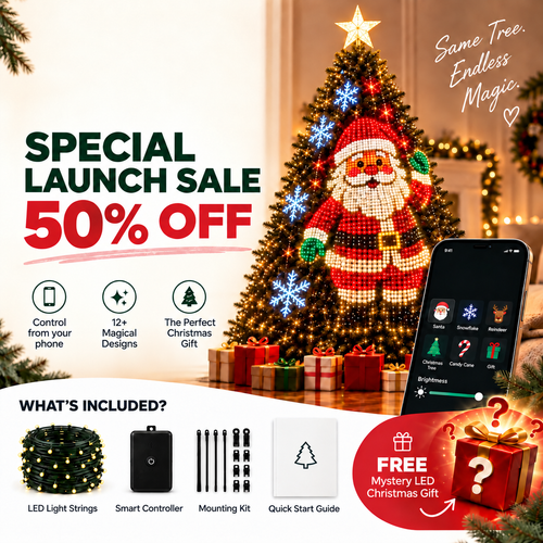 🔥 50% OFF Smart LED Christmas Lights ✨ Turn Your Tree Into A Magical Light Show