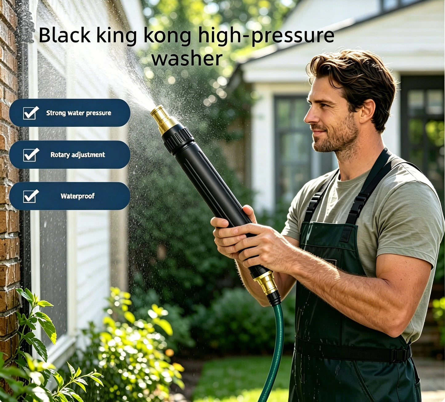 Black King Kong High‑Pressure Washer – 1 Tool, All Cleaning Jobs Done Fast