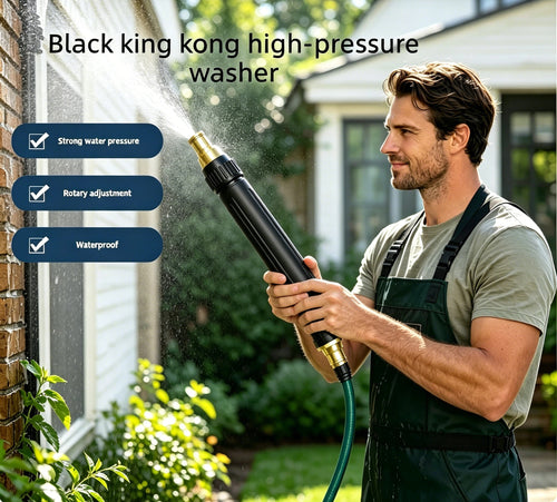 Black King Kong High‑Pressure Washer – 1 Tool, All Cleaning Jobs Done Fast