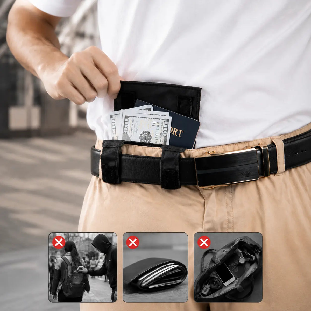 Anti-Theft Passport Pouch