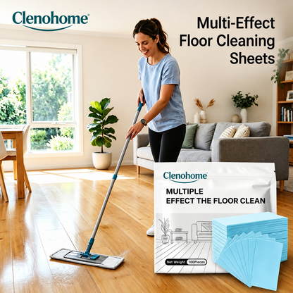 Clenohome 100Pcs Antibacterial Deodorizing Floor Maintenance Sheets