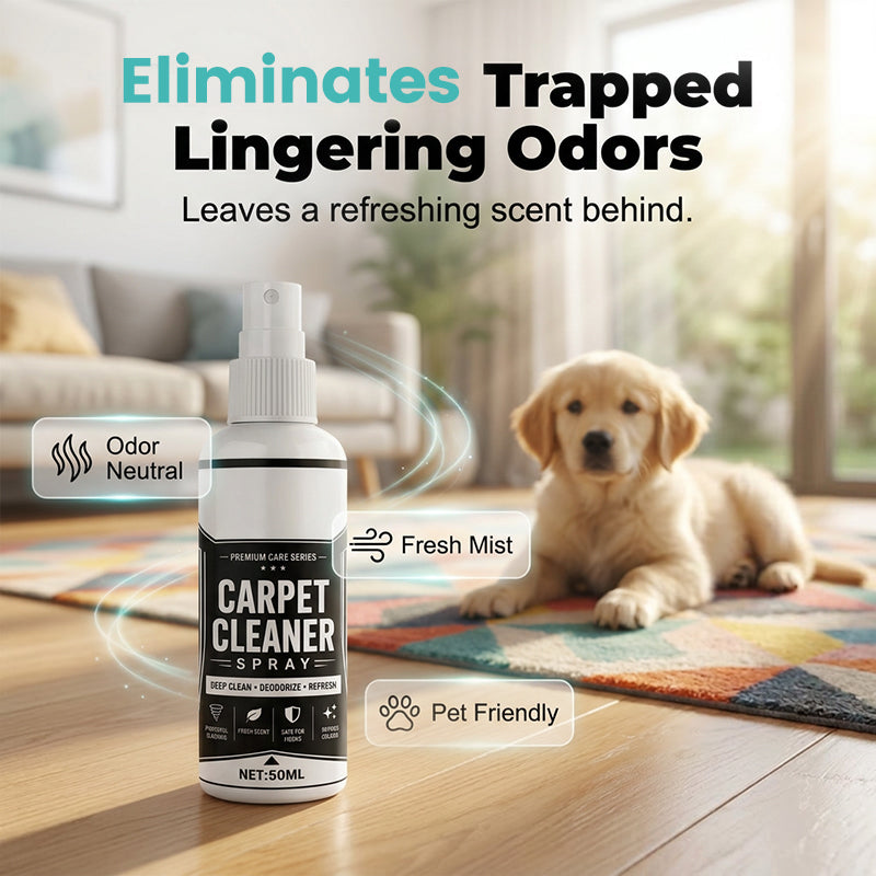 🥳2026 HOT SALE🥳💞50K+ SOLD! 🧼💨  Deep Clean Carpet & Fabric Spray – Micro‑foam lifts embedded dirt & stains, neutralises odours. Great for carpets, upholstery & car interiors – spot clean with ease! 🏠✨